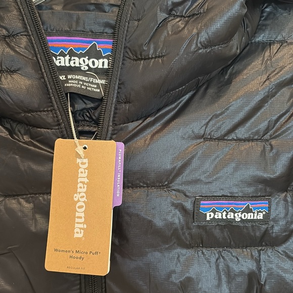 NWT Patagonia Women's Nano Puff Hoody XL Extra Large Black Puffy Hooded Jacket - Picture 8 of 13